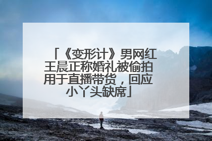 《变形计》男网红王晨正称婚礼被偷拍用于直播带货，回应小丫头缺席