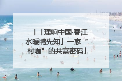 「理响中国·春江水暖鸭先知」一家“村咖”的共富密码
