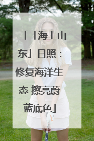 「海上山东」日照：修复海洋生态 擦亮蔚蓝底色