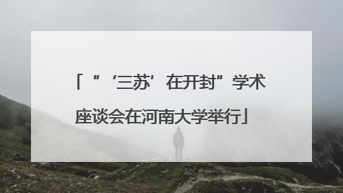“‘三苏’在开封”学术座谈会在河南大学举行