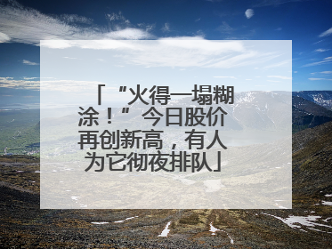 “火得一塌糊涂！”今日股价再创新高，有人为它彻夜排队