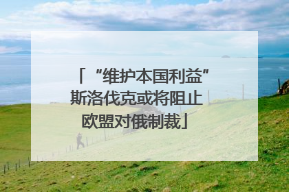 “维护本国利益” 斯洛伐克或将阻止欧盟对俄制裁