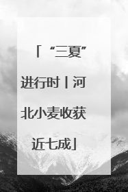 “三夏”进行时丨河北小麦收获近七成