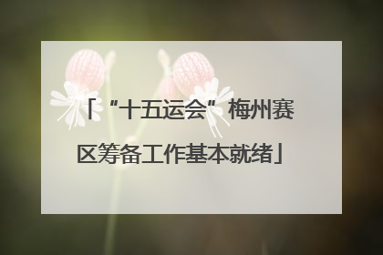 “十五运会”梅州赛区筹备工作基本就绪