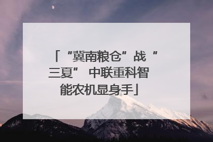 “冀南粮仓”战“三夏” 中联重科智能农机显身手