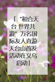“和合天台 世界共游”万名国际友人直游天台山首发活动在义乌启动