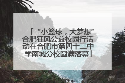 “小篮球，大梦想”合肥狂风公益校园行活动在合肥市第四十二中学南城分校圆满落幕