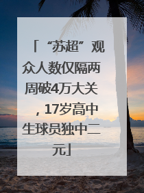 “苏超”观众人数仅隔两周破4万大关，17岁高中生球员独中二元