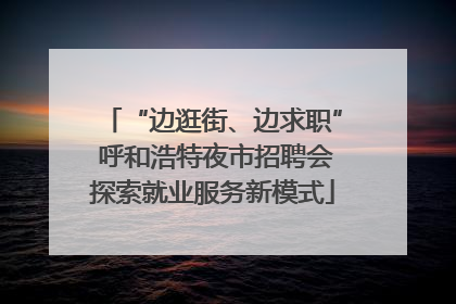 “边逛街、边求职” 呼和浩特夜市招聘会探索就业服务新模式