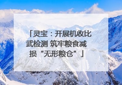 灵宝：开展机收比武检测 筑牢粮食减损“无形粮仓”