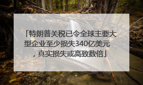 特朗普关税已令全球主要大型企业至少损失340亿美元，真实损失或高致数倍