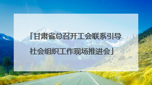 甘肃省总召开工会联系引导社会组织工作现场推进会