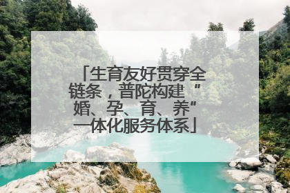 生育友好贯穿全链条，普陀构建“婚、孕、育、养”一体化服务体系