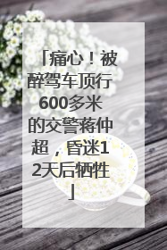 痛心！被醉驾车顶行600多米的交警蒋仲超，昏迷12天后牺牲