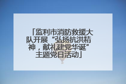 监利市消防救援大队开展“弘扬抗洪精神，献礼建党华诞”主题党日活动