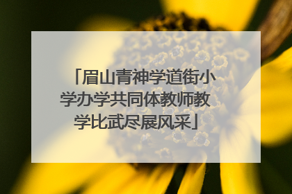 眉山青神学道街小学办学共同体教师教学比武尽展风采