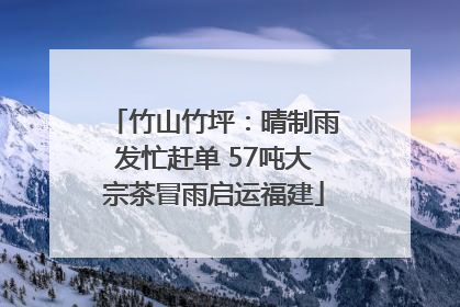 竹山竹坪：晴制雨发忙赶单 57吨大宗茶冒雨启运福建