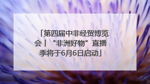 第四届中非经贸博览会丨“非洲好物”直播季将于6月6日启动