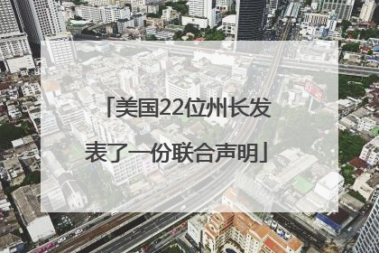 美国22位州长发表了一份联合声明