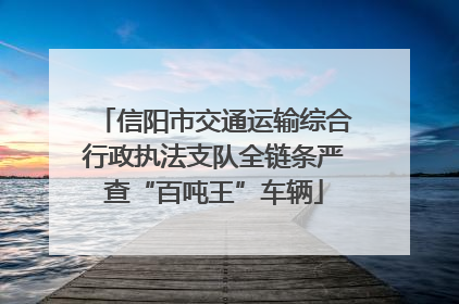 信阳市交通运输综合行政执法支队全链条严查“百吨王”车辆