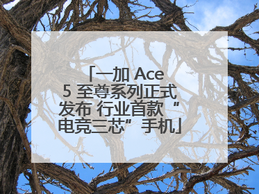 一加 Ace 5 至尊系列正式发布 行业首款“电竞三芯”手机