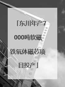 东川年产7000吨软磁铁氧体磁芯项目投产
