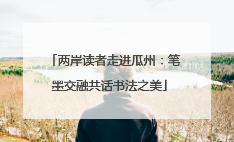 两岸读者走进瓜州：笔墨交融共话书法之美