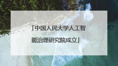 中国人民大学人工智能治理研究院成立