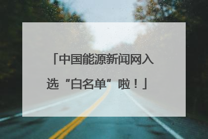 中国能源新闻网入选“白名单”啦！