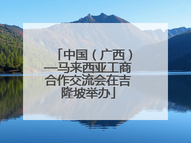 中国（广西）—马来西亚工商合作交流会在吉隆坡举办