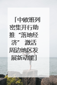 中欧班列密集开行助推“落地经济” 激活周边地区发展新动能