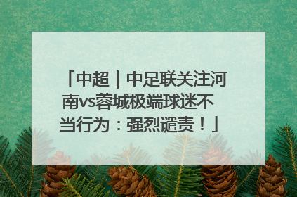 中超｜中足联关注河南vs蓉城极端球迷不当行为：强烈谴责！