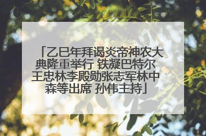 乙巳年拜谒炎帝神农大典隆重举行 铁凝巴特尔王忠林李殿勋张志军林中森等出席 孙伟主持