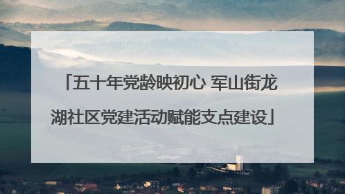 五十年党龄映初心 军山街龙湖社区党建活动赋能支点建设