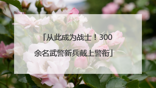 从此成为战士！300余名武警新兵戴上警衔