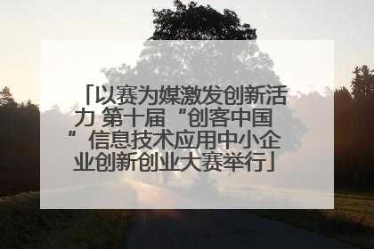 以赛为媒激发创新活力 第十届“创客中国”信息技术应用中小企业创新创业大赛举行