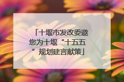 十堰市发改委邀您为十堰“十五五”规划建言献策