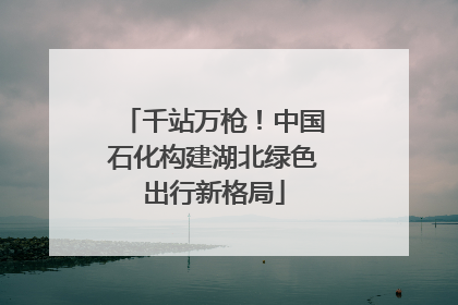 千站万枪！中国石化构建湖北绿色出行新格局