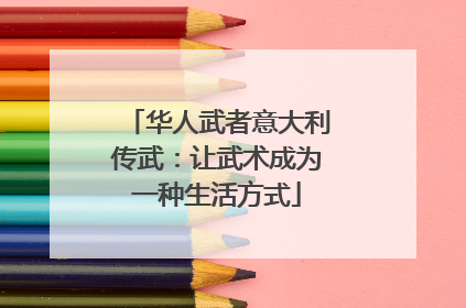 华人武者意大利传武：让武术成为一种生活方式