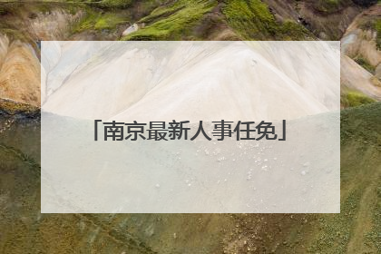 南京最新人事任免