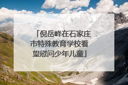 倪岳峰在石家庄市特殊教育学校看望慰问少年儿童