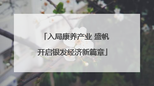 入局康养产业 盛帆开启银发经济新篇章