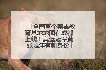 全国首个禁毒教育基地地图在成都上线！奥运冠军黄张嘉洋有新身份