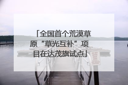 全国首个荒漠草原“草光互补”项目在达茂旗试点