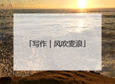 写作｜风吹麦浪