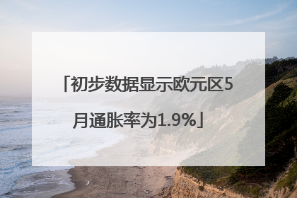 初步数据显示欧元区5月通胀率为1.9%