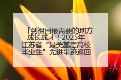 到祖国最需要的地方成长成才！2025年江苏省“最美基层高校毕业生”先进事迹巡回宣讲会在宁启动