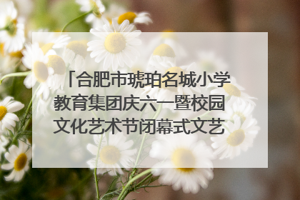 合肥市琥珀名城小学教育集团庆六一暨校园文化艺术节闭幕式文艺汇演圆满举行