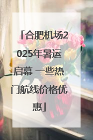 合肥机场2025年暑运启幕 一些热门航线价格优惠
