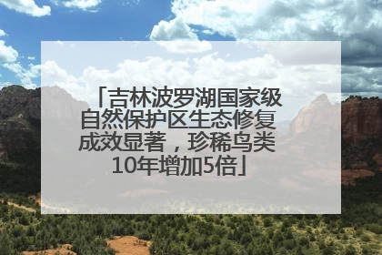 吉林波罗湖国家级自然保护区生态修复成效显著，珍稀鸟类10年增加5倍